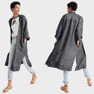 Women's Navy Longline Coat